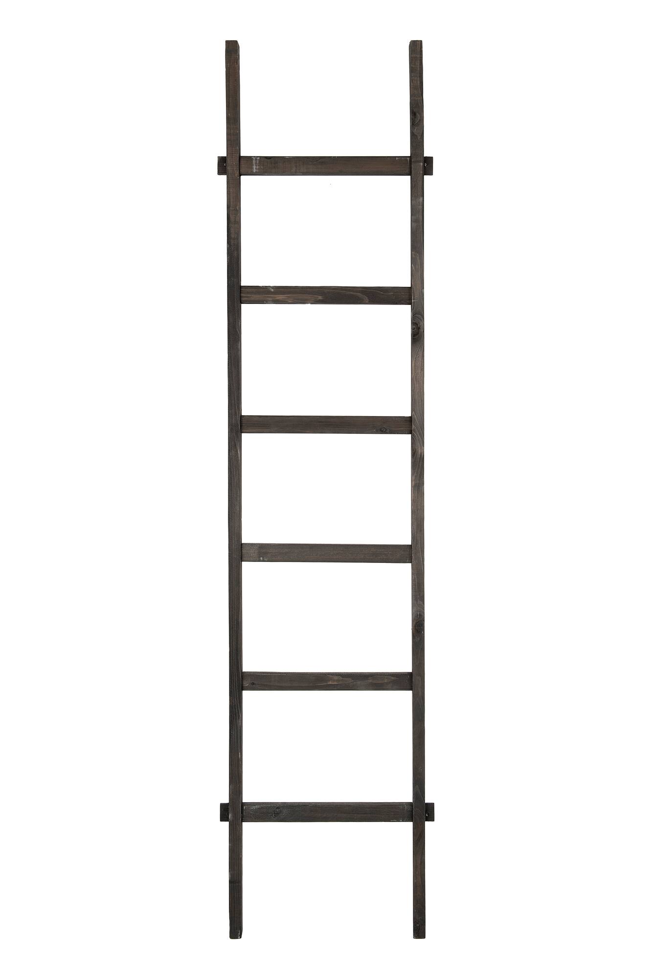Hello Honey® 76.8" Black Wood Decorative Blanket Ladder